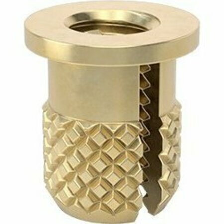 BSC PREFERRED Brass Screw-to-Expand Inserts Flanged M4 x 0.7 mm Thread 8 mm Installed Length, 50PK 94510A245